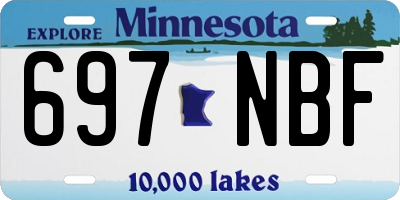 MN license plate 697NBF