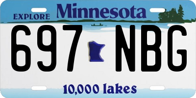 MN license plate 697NBG