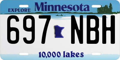 MN license plate 697NBH