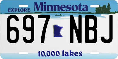 MN license plate 697NBJ
