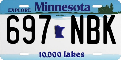 MN license plate 697NBK