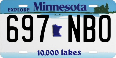 MN license plate 697NBO