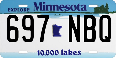 MN license plate 697NBQ
