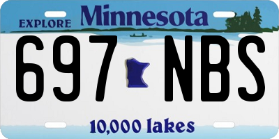 MN license plate 697NBS