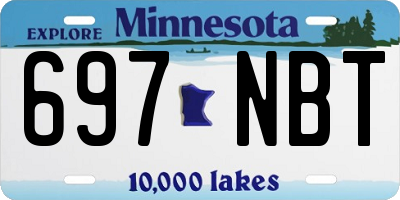 MN license plate 697NBT