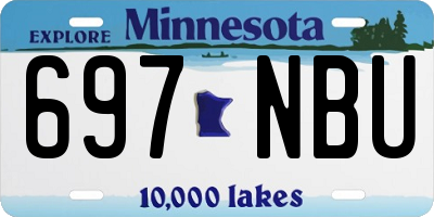 MN license plate 697NBU