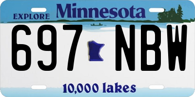 MN license plate 697NBW