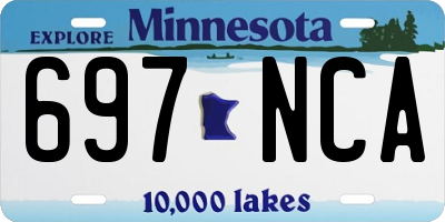 MN license plate 697NCA