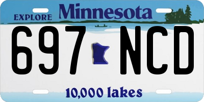 MN license plate 697NCD
