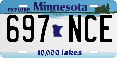 MN license plate 697NCE