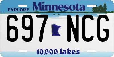 MN license plate 697NCG