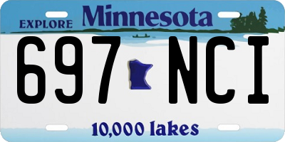 MN license plate 697NCI