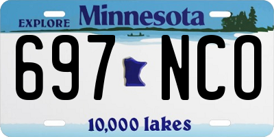 MN license plate 697NCO