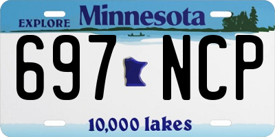 MN license plate 697NCP