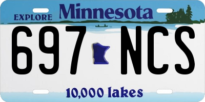 MN license plate 697NCS