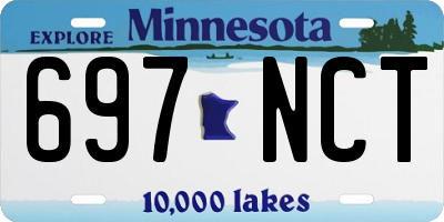 MN license plate 697NCT