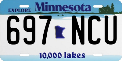 MN license plate 697NCU