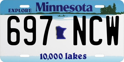 MN license plate 697NCW