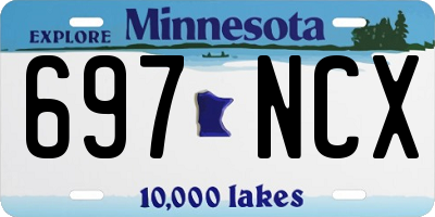 MN license plate 697NCX