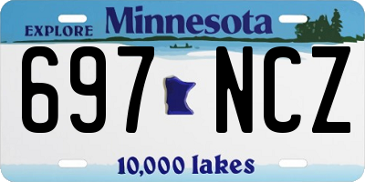 MN license plate 697NCZ