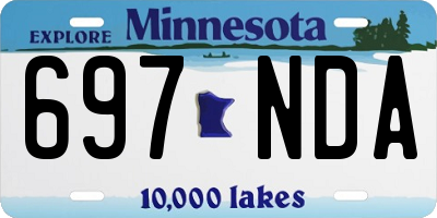 MN license plate 697NDA
