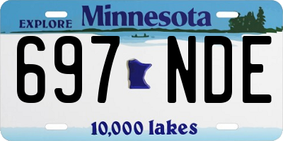 MN license plate 697NDE