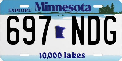 MN license plate 697NDG