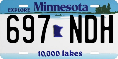MN license plate 697NDH