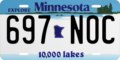 MN license plate 697NOC