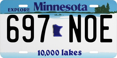 MN license plate 697NOE