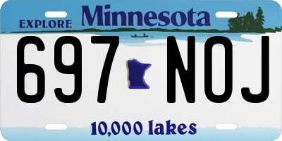 MN license plate 697NOJ