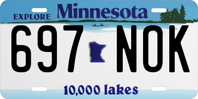 MN license plate 697NOK