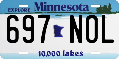 MN license plate 697NOL