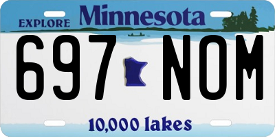 MN license plate 697NOM