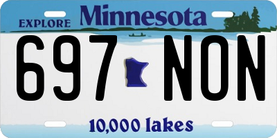 MN license plate 697NON