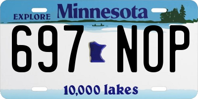 MN license plate 697NOP