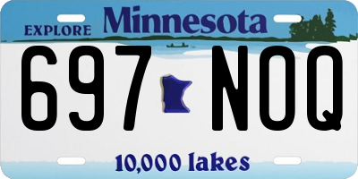 MN license plate 697NOQ