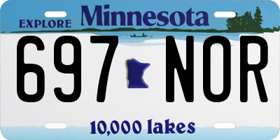 MN license plate 697NOR