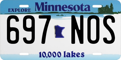 MN license plate 697NOS