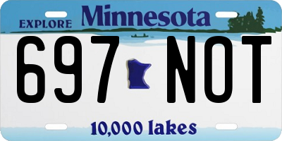 MN license plate 697NOT