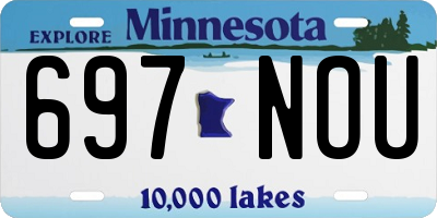 MN license plate 697NOU