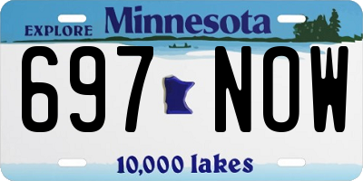 MN license plate 697NOW