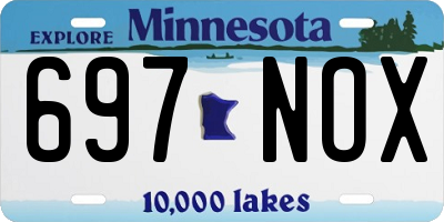MN license plate 697NOX
