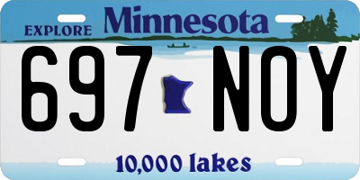 MN license plate 697NOY