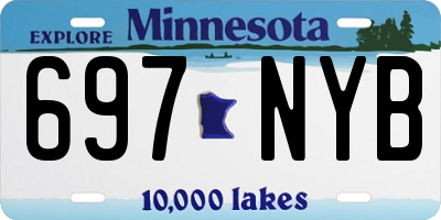 MN license plate 697NYB