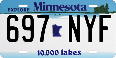 MN license plate 697NYF