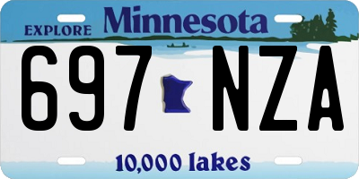 MN license plate 697NZA