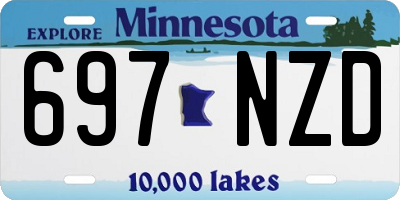 MN license plate 697NZD