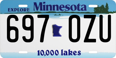 MN license plate 697OZU