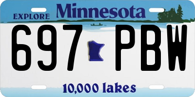 MN license plate 697PBW